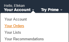 Amazon - Your Orders